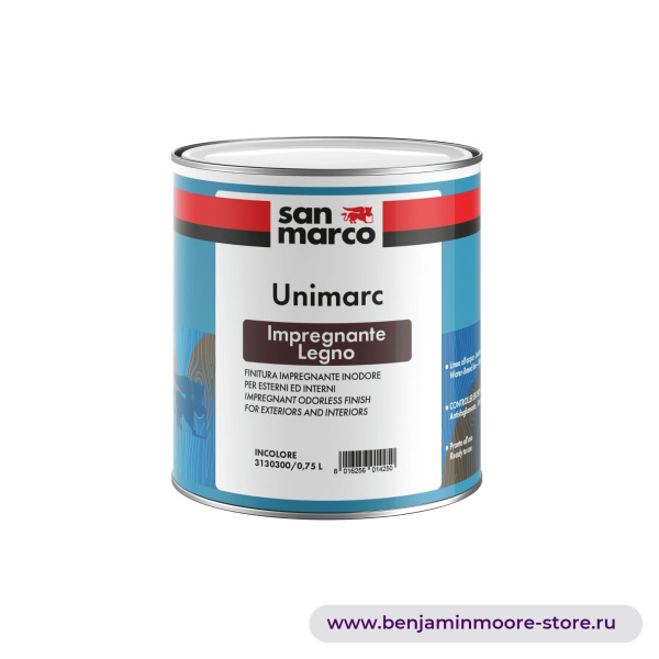 San Marco Unimarc Impregnante Legno пропитка защитная для дерева без запаха для наружных и внутренних работ — фото | www.benjaminmoore-store.ru